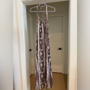 9seed - Purple Reptile Maxi Cover-Up - O/S